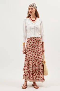 RIXO Aenor Midi Skirt^ Skirts