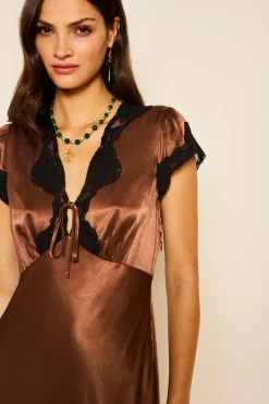 RIXO Amari Satin Midi Dress^ Dresses