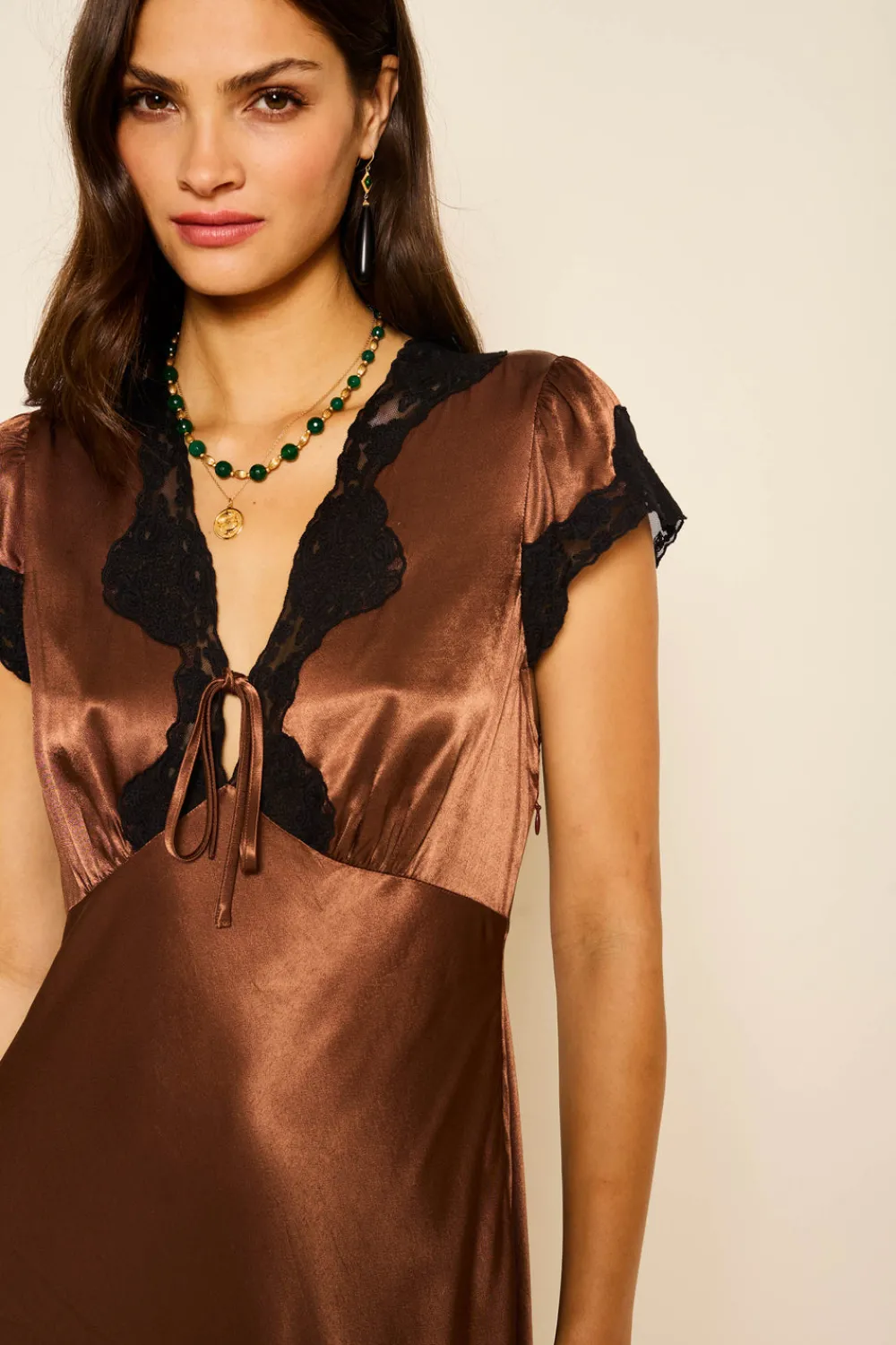 RIXO Amari Satin Midi Dress^ Dresses