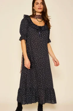 RIXO Aprilia Cotton Midi Dress^ Loungewear|Dresses