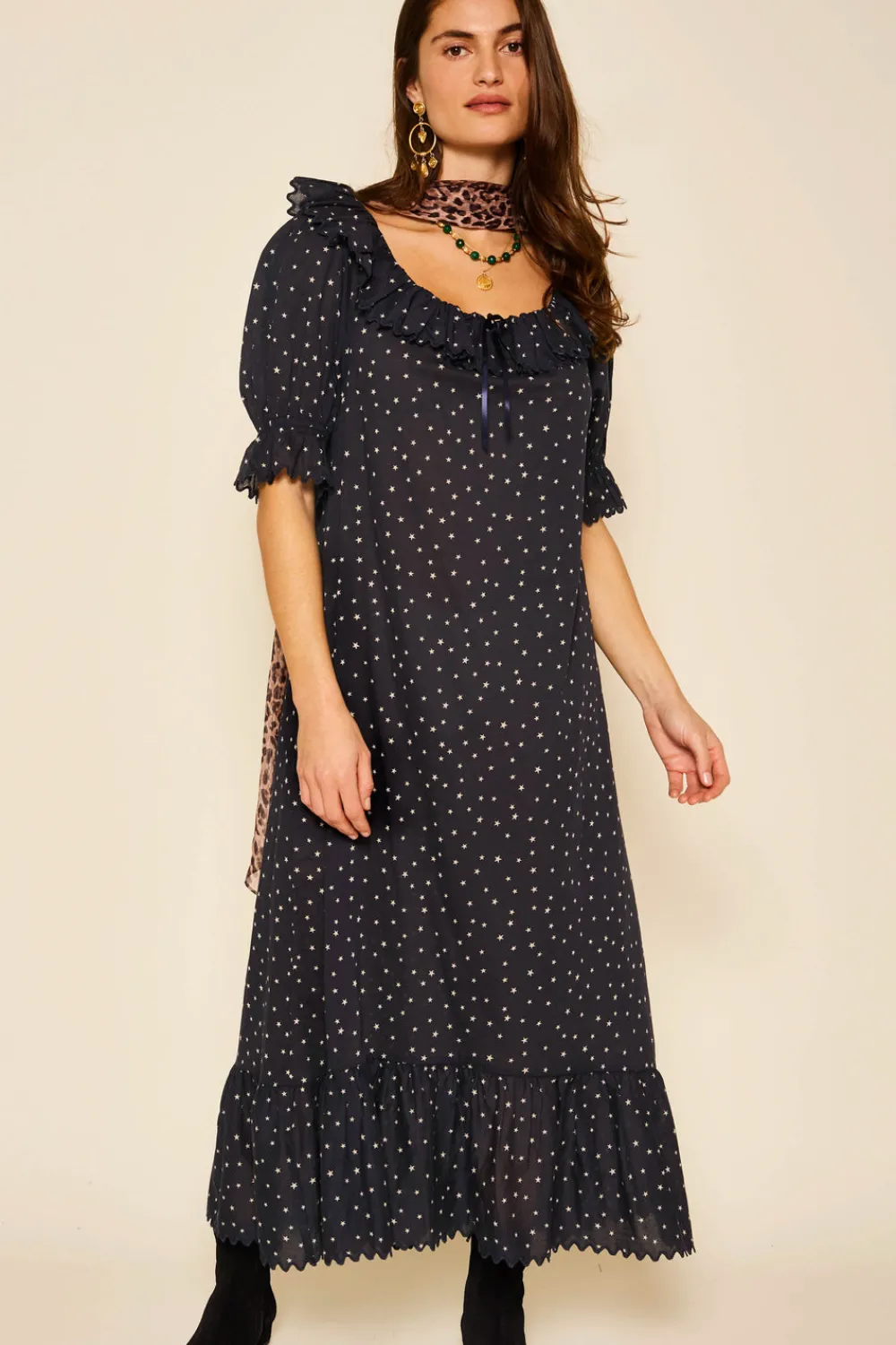 RIXO Aprilia Cotton Midi Dress^ Loungewear|Dresses