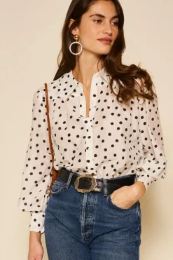 RIXO Blake Cotton Shirt^ Tops