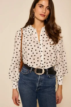 RIXO Blake Cotton Shirt^ Tops