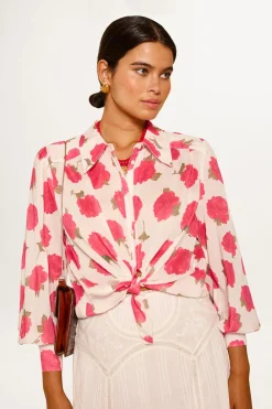 RIXO Blake Cotton Shirt^ Tops