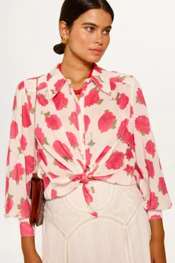 RIXO Blake Cotton Shirt^ Tops