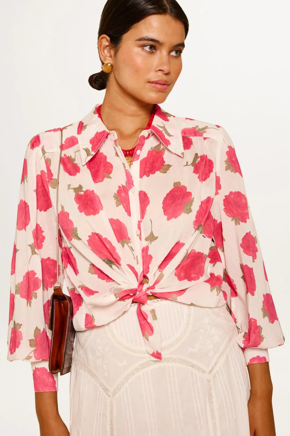 RIXO Blake Cotton Shirt^ Tops