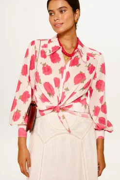 RIXO Blake Cotton Shirt^ Tops