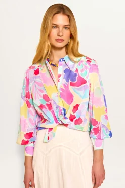 RIXO Blake Cotton Shirt^ Tops