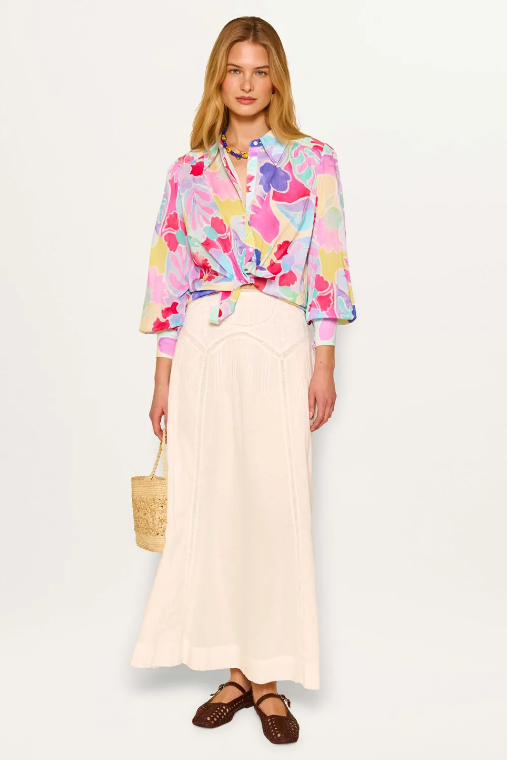 RIXO Blake Cotton Shirt^ Tops