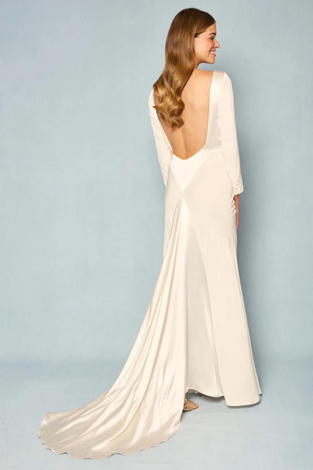 RIXO Cesca Backless Silk Gown^ Bridal Ceremony