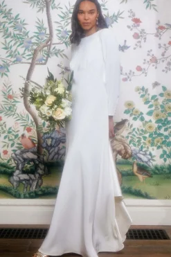 RIXO Cesca Backless Silk Gown^ Bridal Ceremony