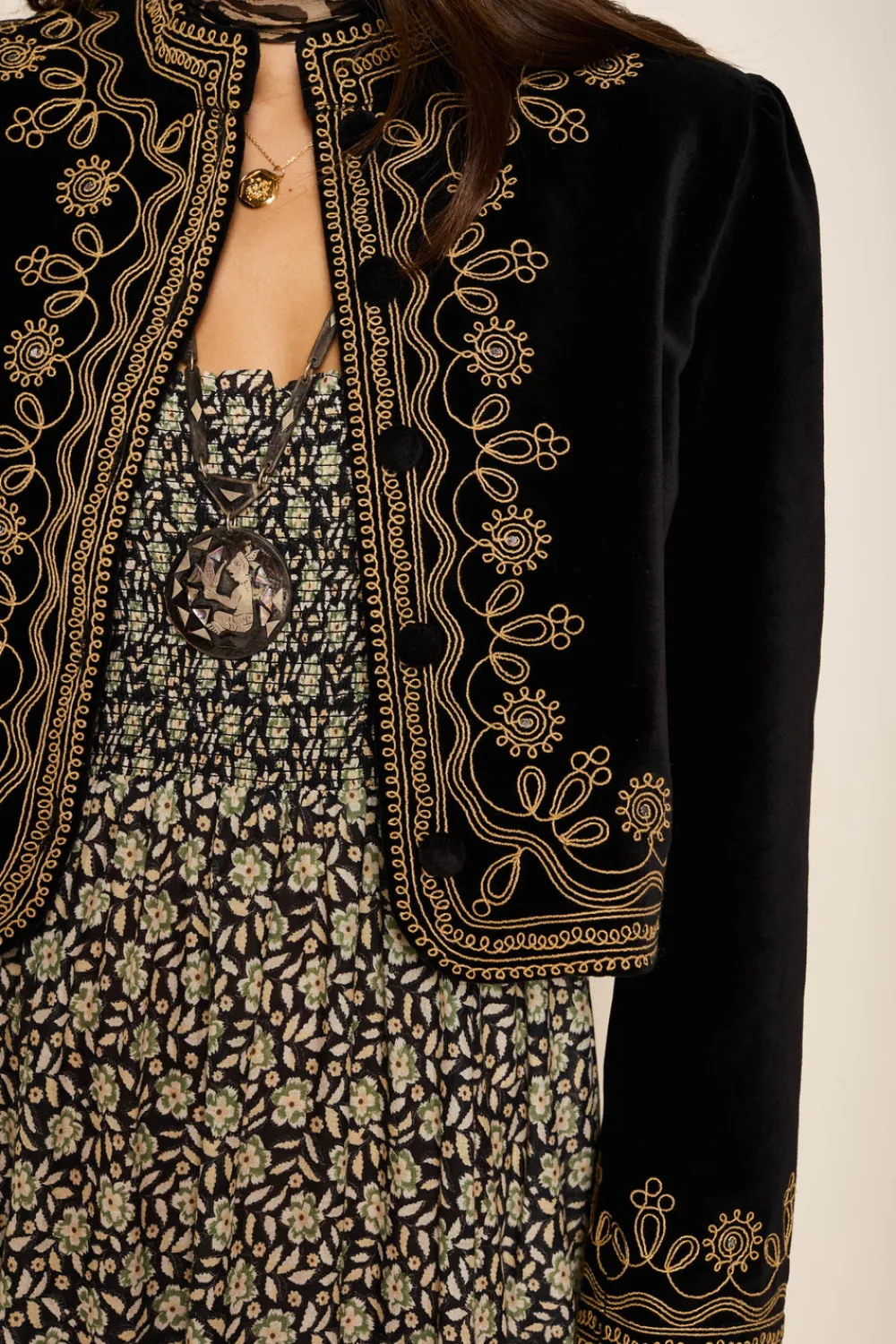 RIXO Denver Velvet Jacket^ Coats And Jackets|Occasion Dresses