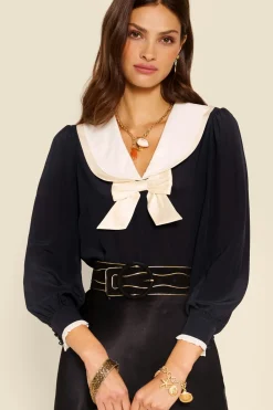 RIXO Eimer Silk Top^ Tops