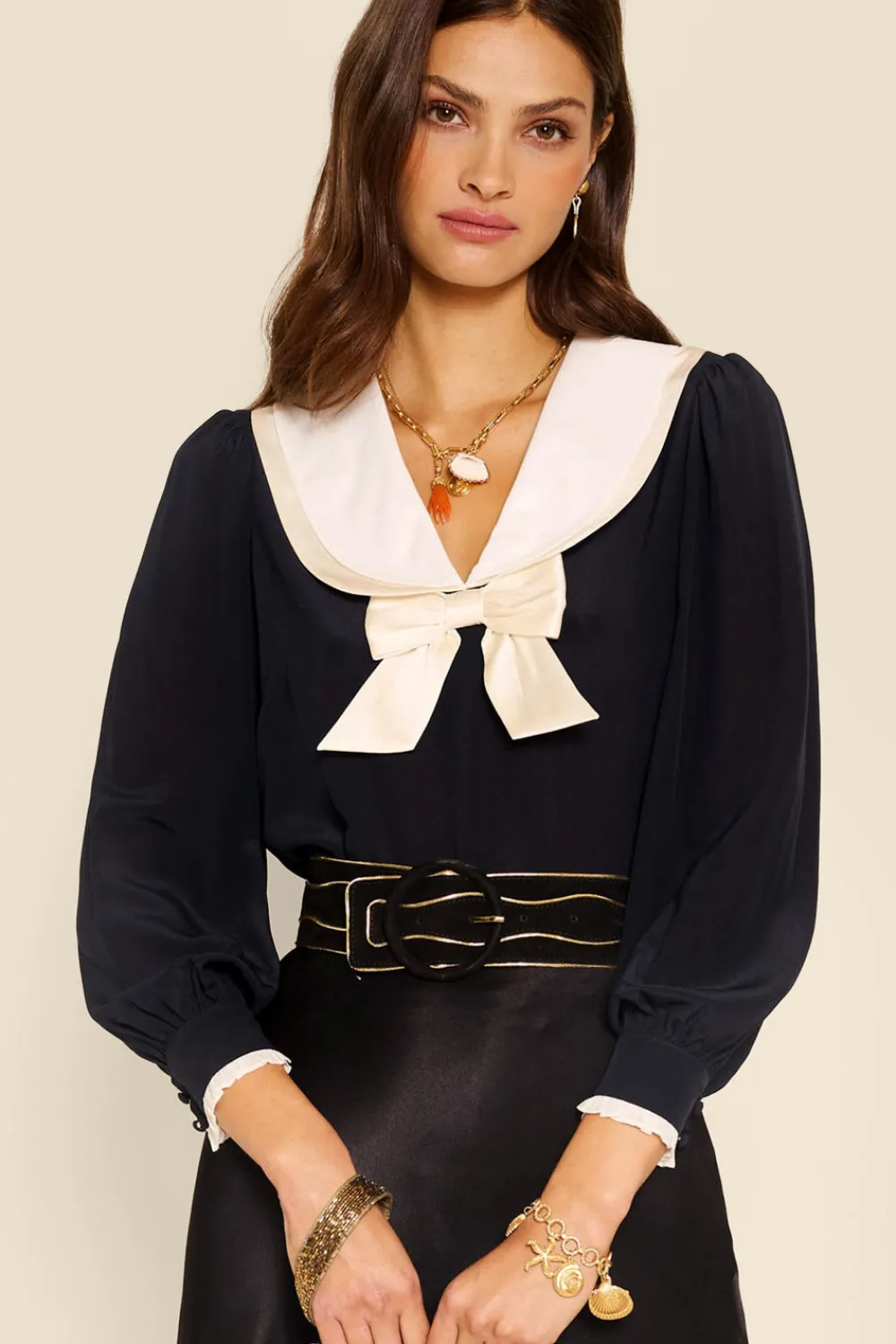 RIXO Eimer Silk Top^ Tops