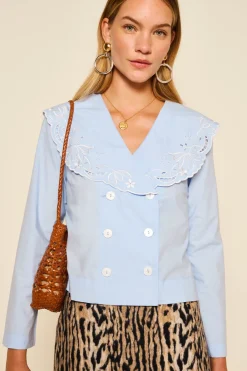 RIXO Elettrice Cotton Top^ Tops