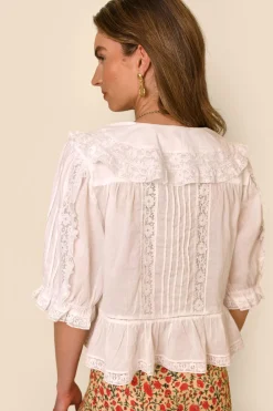 RIXO Ellery Cotton Blouse^ Tops