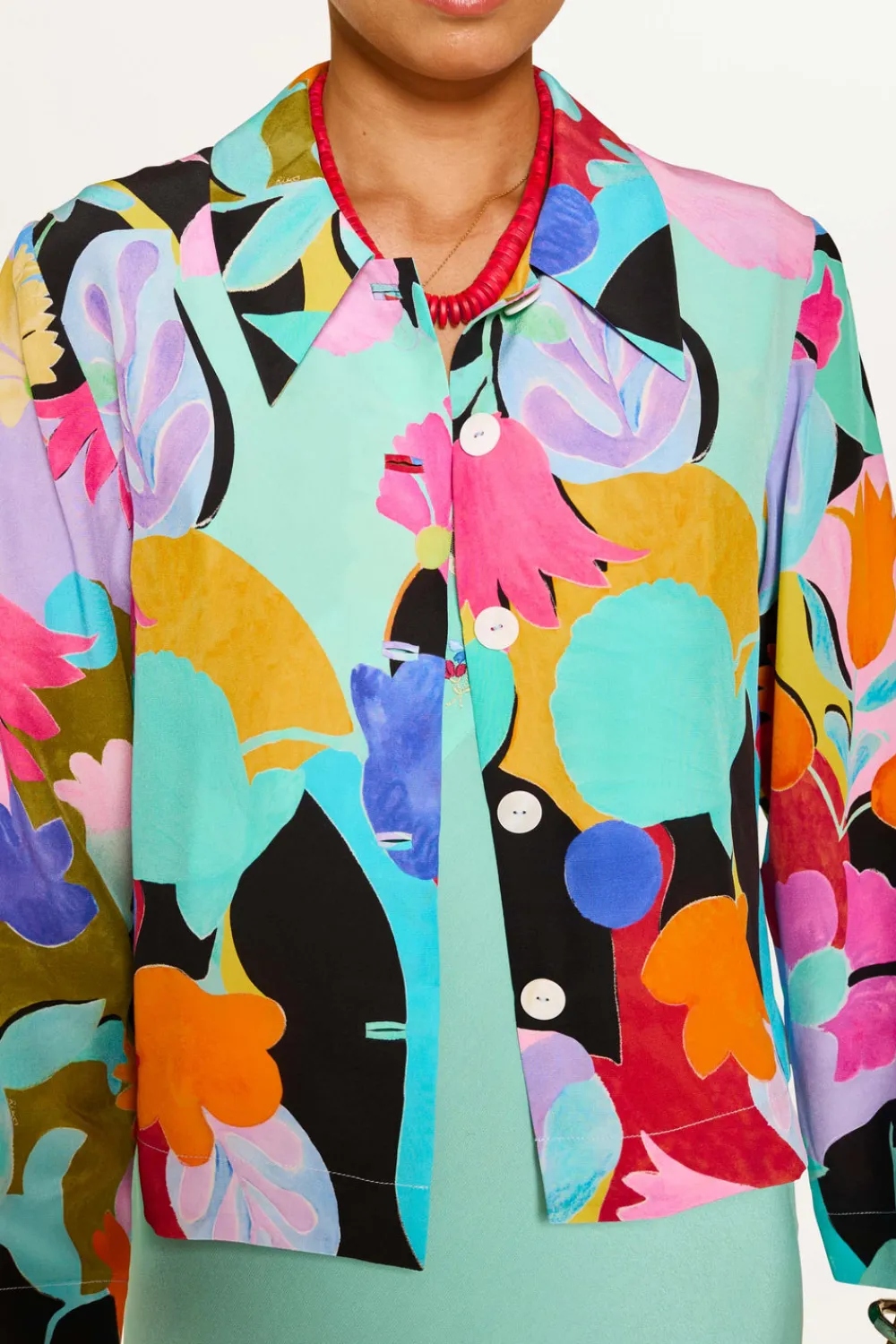 RIXO Ginette Silk Shirt^ Tops