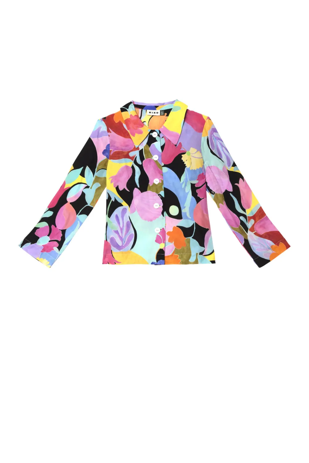 RIXO Ginette Silk Shirt^ Tops