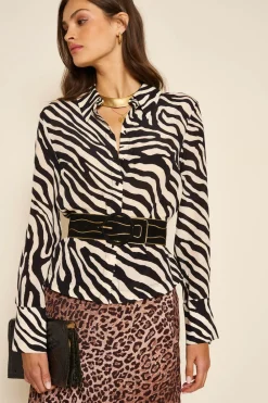 RIXO Havan Silk Shirt^ Tops