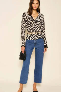 RIXO Havan Silk Shirt^ Tops