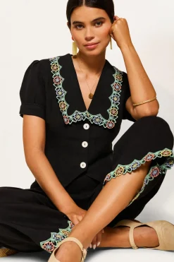 RIXO Iveta Linen-Blend Trousers^ Co-Ords