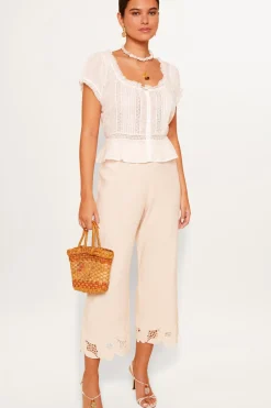 RIXO Iveta Linen-Blend Trousers^ Co-Ords