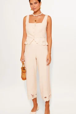 RIXO Iveta Linen-Blend Trousers^ Co-Ords