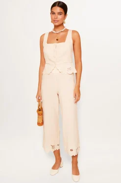 RIXO Iveta Linen-Blend Trousers^ Co-Ords