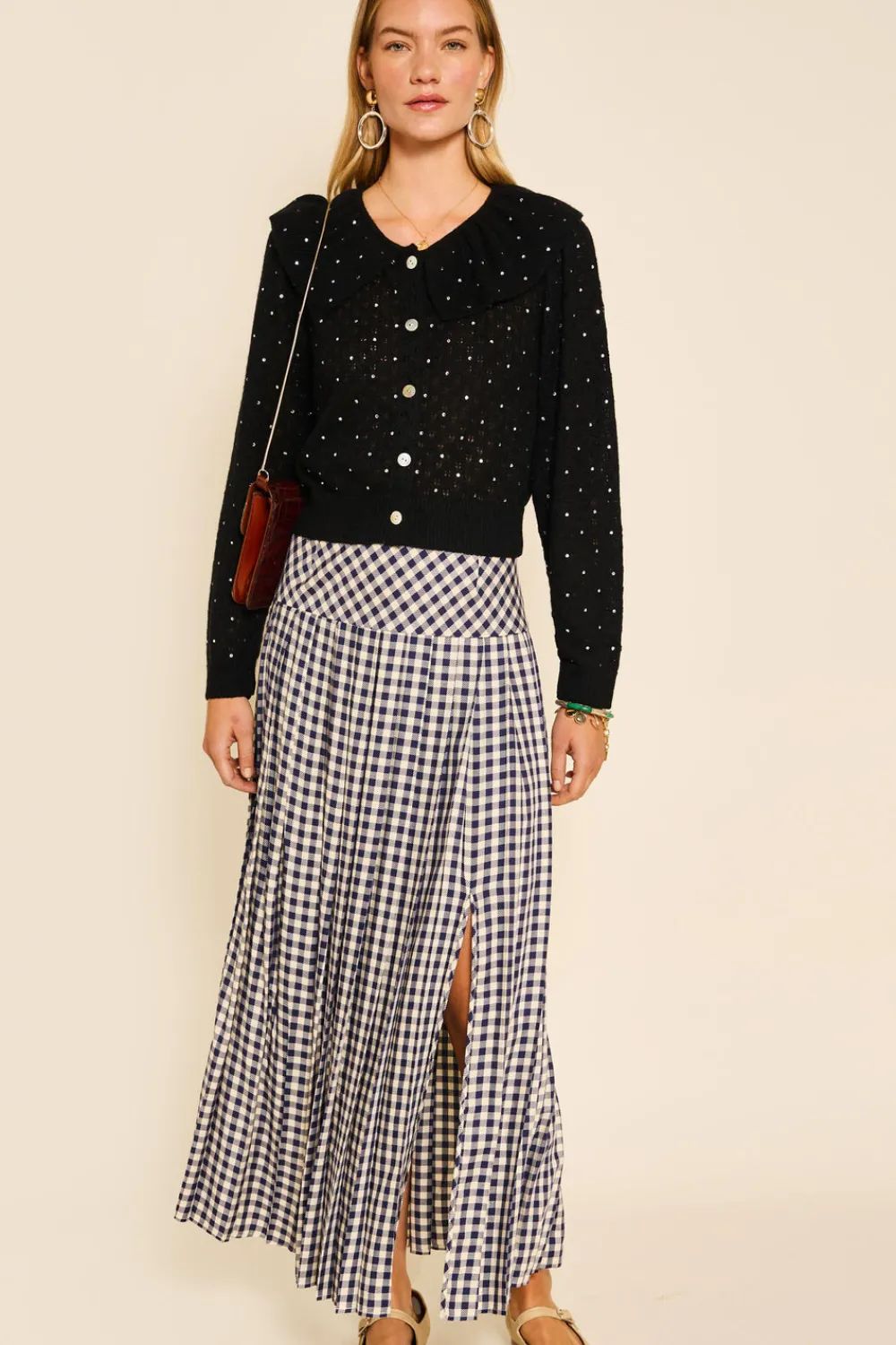 RIXO Jelena Embellished Knitted Cardigan^ Tops|Knitwear