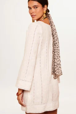 RIXO Joane Linen-Blend Mini Dress^ Occasion Dresses|White Dresses