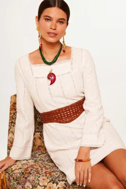 RIXO Joane Linen-Blend Mini Dress^ Occasion Dresses|White Dresses