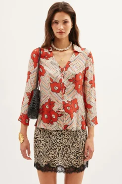 RIXO Kornelia Silk Mini Skirt^ Skirts