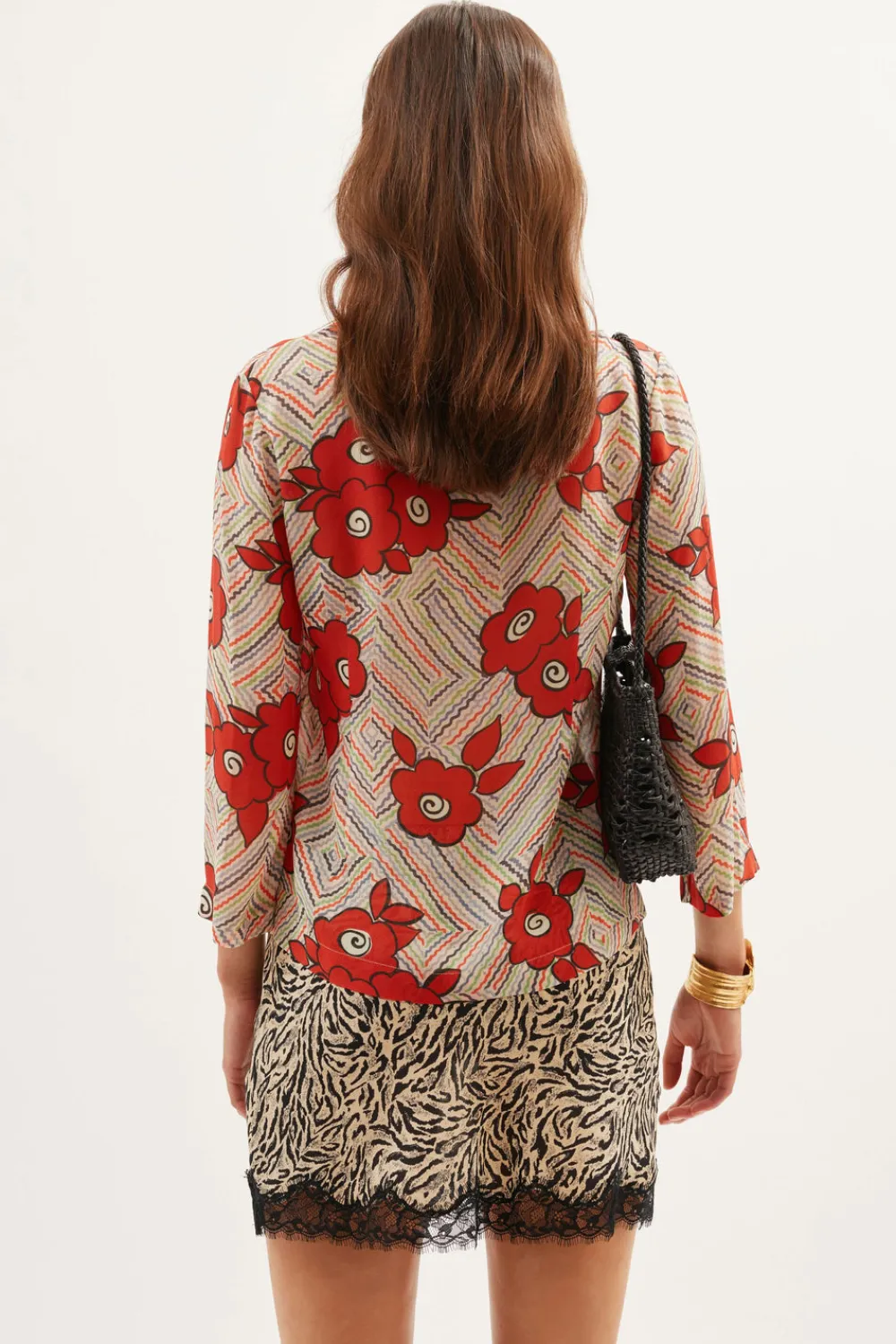 RIXO Kornelia Silk Mini Skirt^ Skirts