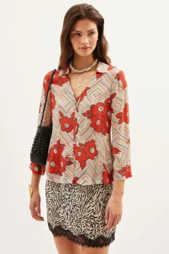 RIXO Kornelia Silk Mini Skirt^ Skirts