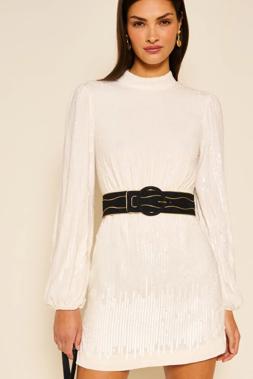 RIXO Lara Sequinned Mini Dress^ Occasion Dresses|White Dresses