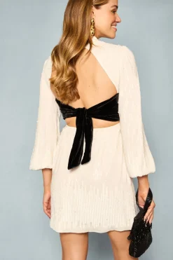 RIXO Lara Sequinned Mini Dress^ Occasion Dresses|White Dresses