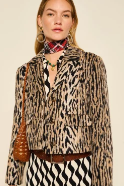 RIXO Leila Leopard Jacket^ Coats And Jackets|Co-Ords