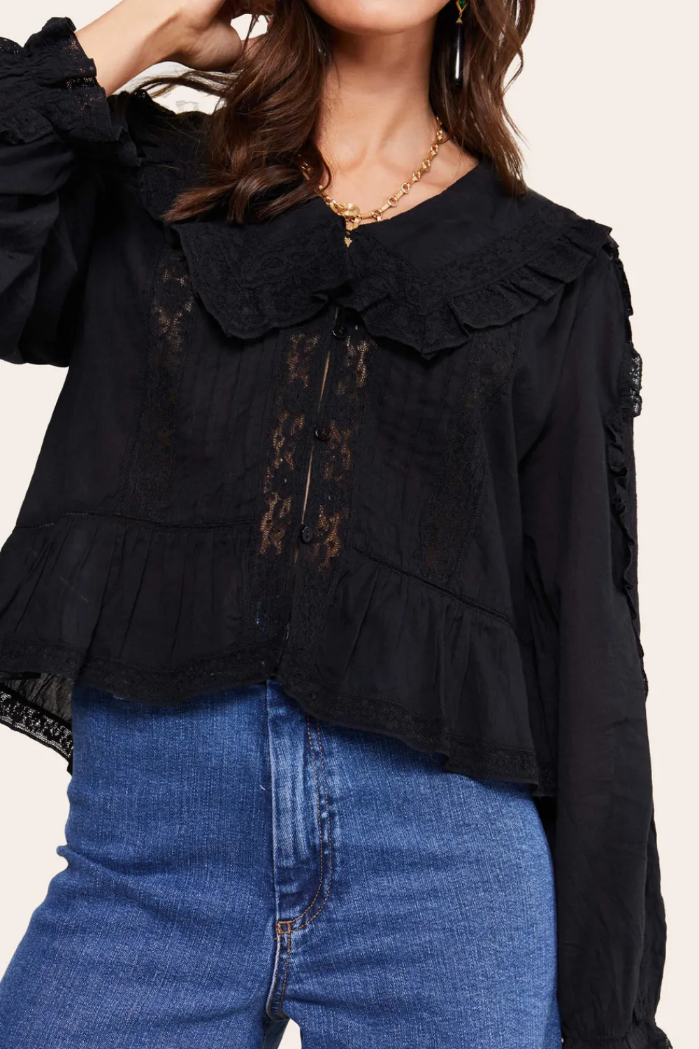 RIXO Maribelle Cotton Blouse^ Tops