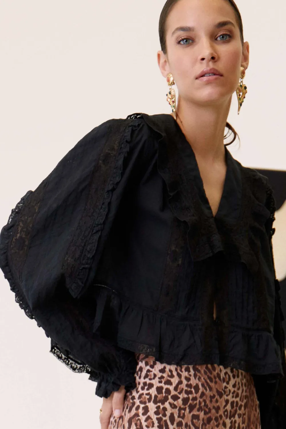 RIXO Maribelle Cotton Blouse^ Tops