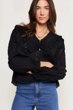 RIXO Maribelle Cotton Blouse^ Tops