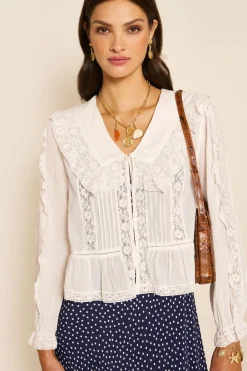 RIXO Maribelle Cotton Blouse^ Tops
