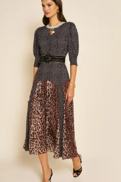 RIXO Meg Leopard Midi Dress^ Dresses