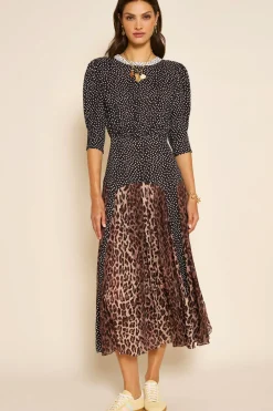 RIXO Meg Leopard Midi Dress^ Dresses