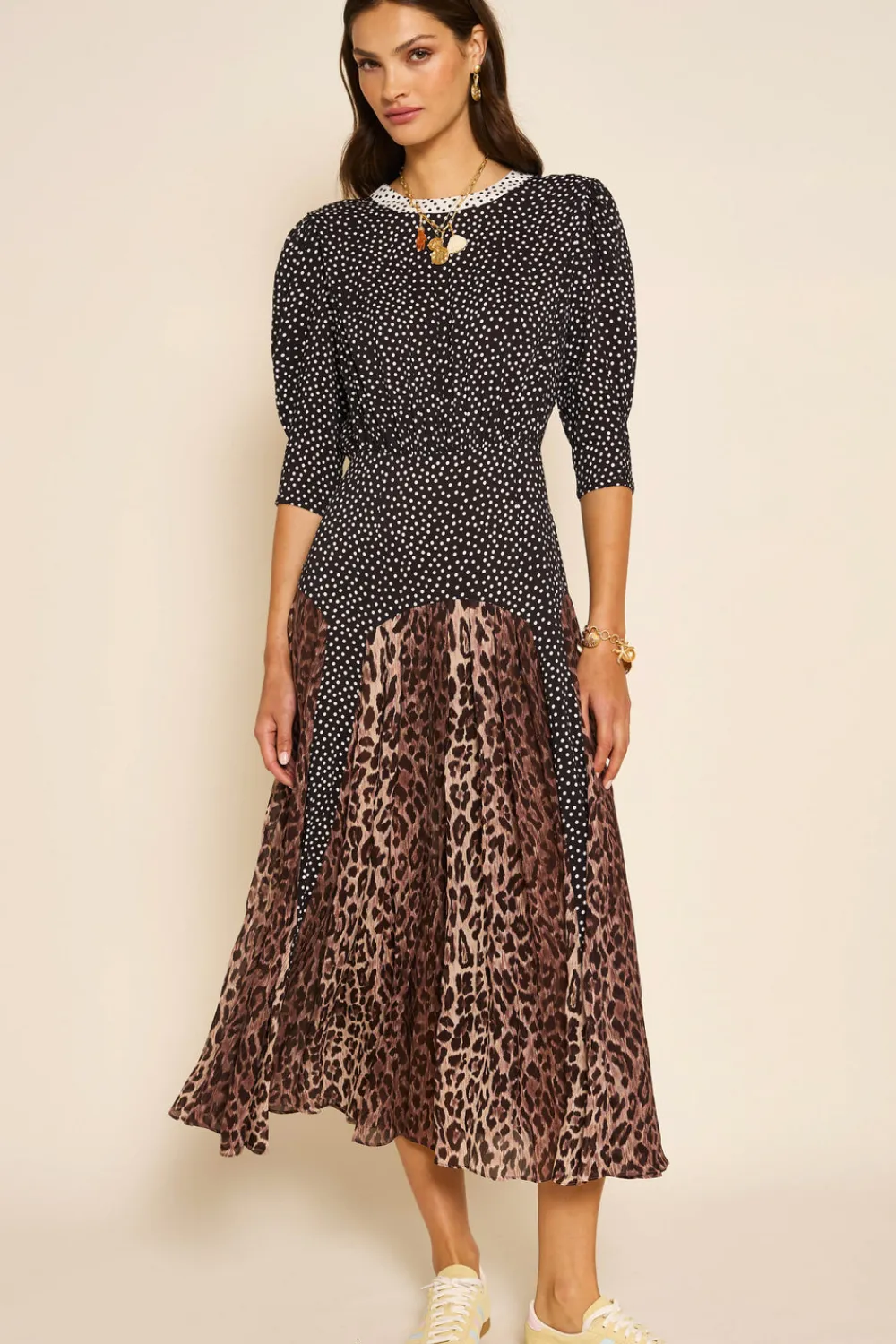 RIXO Meg Leopard Midi Dress^ Dresses