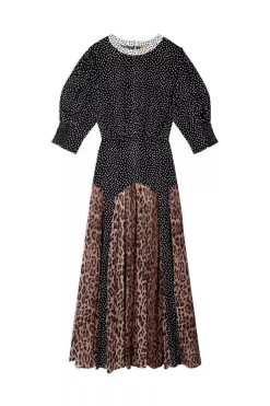 RIXO Meg Leopard Midi Dress^ Dresses