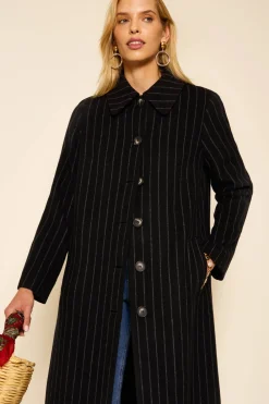 RIXO Milly Pinstriped Coat^ Coats And Jackets
