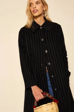 RIXO Milly Pinstriped Coat^ Coats And Jackets