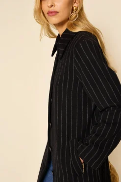 RIXO Milly Pinstriped Coat^ Coats And Jackets