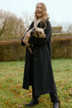 RIXO Milly Pinstriped Coat^ Coats And Jackets