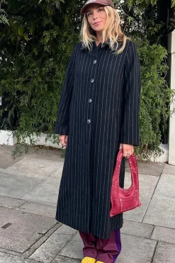 RIXO Milly Pinstriped Coat^ Coats And Jackets